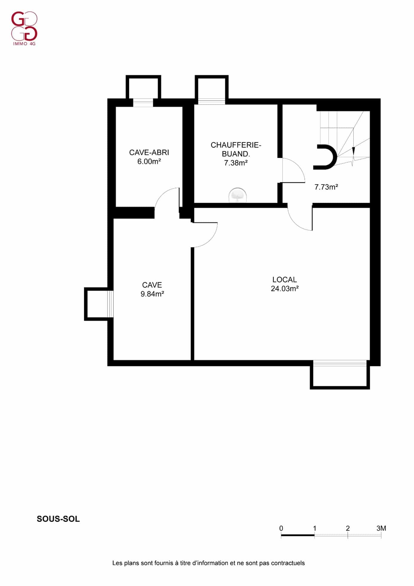 Un plan d'étage d'un appartement avec deux chambres et une salle de bain.