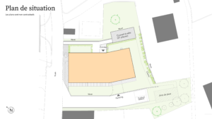 Un plan du site d'une école.
