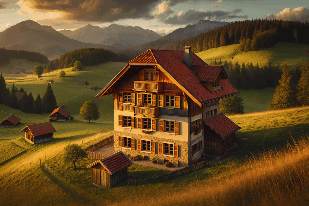 Illustration maison vaudoise