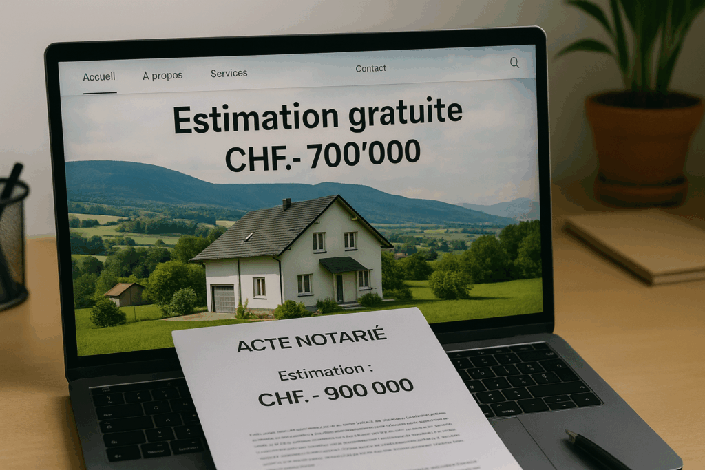 Estimation gratuite en ligne sur un ordinateur